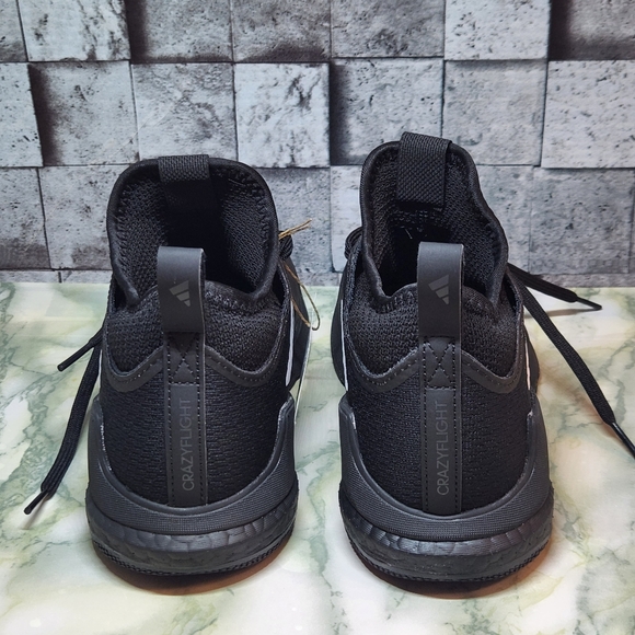 Adidas CRAZYFLIGHT Mid 2023 Withe Silver Metallic.. Woman's size 5 - Picture 5 of 11